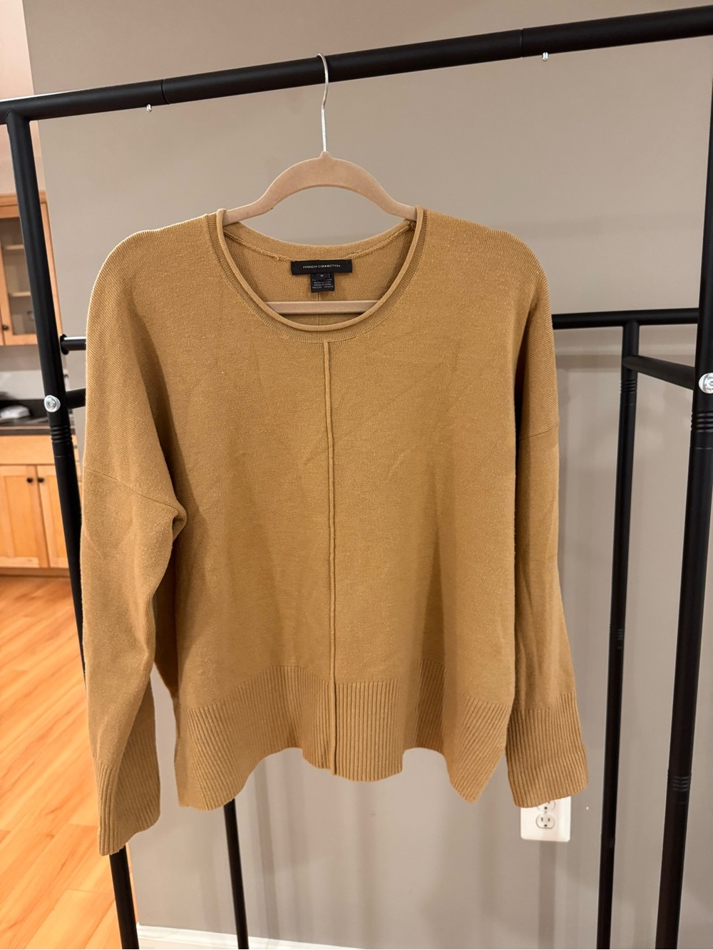 French Connection Camel Crewneck Sweater